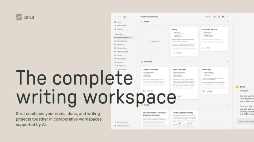 Screenshot of The Complete Writing Workspace Powered by AI