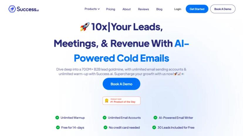 Screenshot of AI-POWERED COLD EMAILS PLATFORM