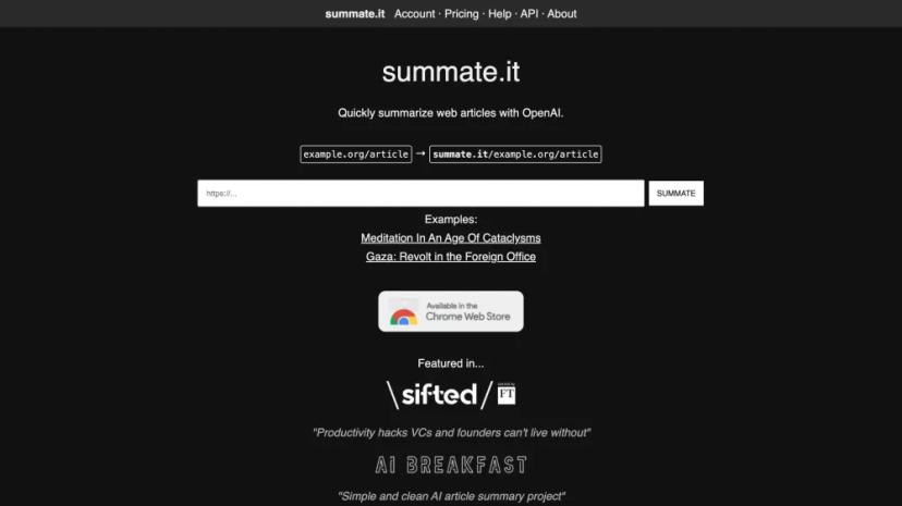 Screenshot of Quickly Summarize Web Articles with OpenAI