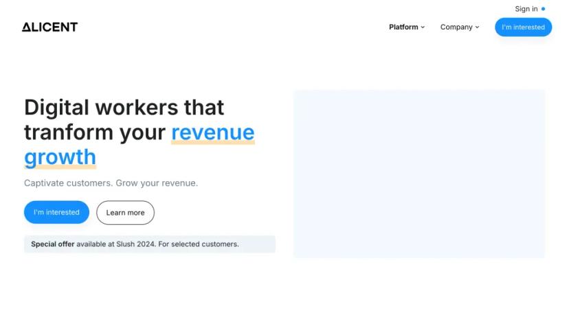 Screenshot of Digital Workers that Transform Revenue Growth