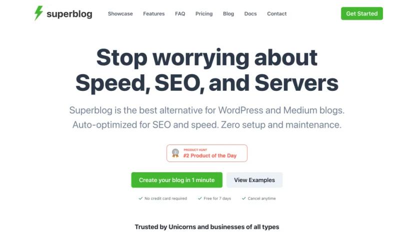 Screenshot of Insanely Fast Blogging Platform with AI-Powered Features