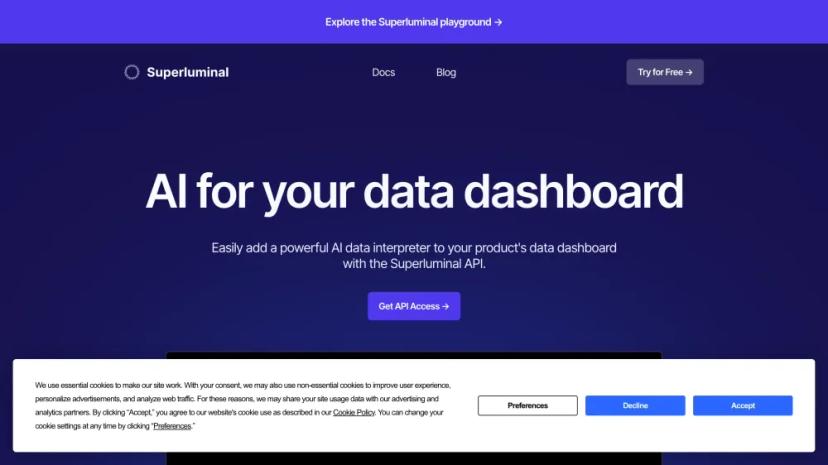 Screenshot of AI Data Interpreter for Your Data Dashboard