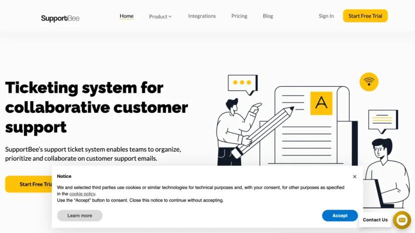 Screenshot of SupportBee: Collaborative Customer Support Ticketing System