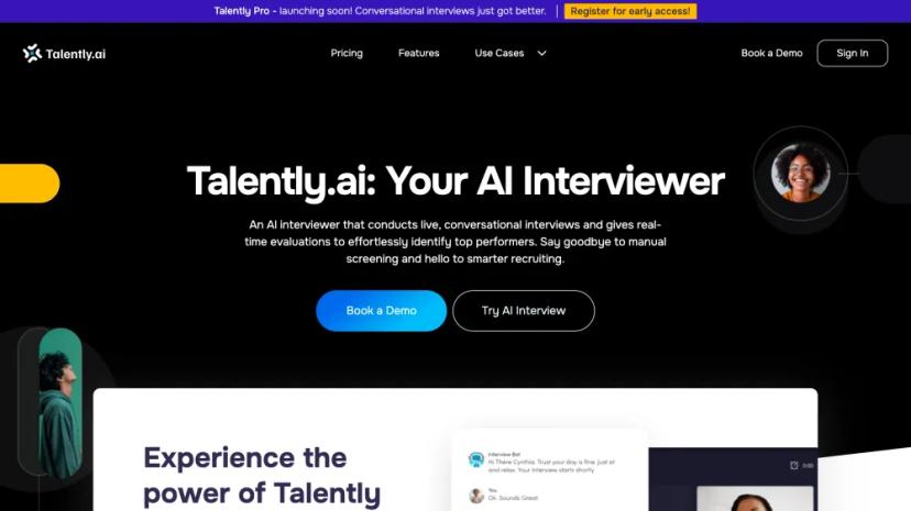 Screenshot of AI-powered Conversational Interviewing Platform