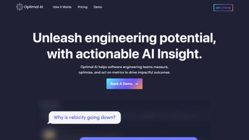 Screenshot of Unleash Engineering Potential with Actionable AI Insight