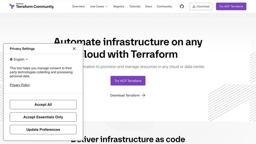 Screenshot of HCP Terraform: Infrastructure Automation as a Service