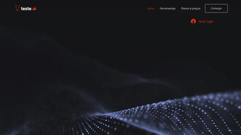 Screenshot of Teste.ai - Ferramentas de Teste Baseadas em Inteligência Artificial
