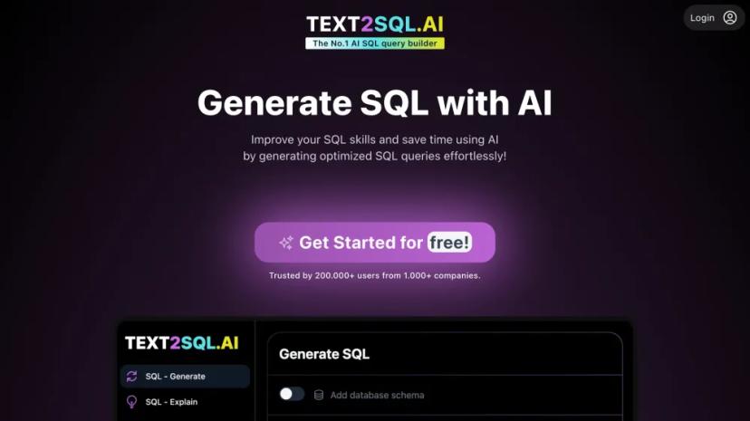 Screenshot of AI SQL Query Builder