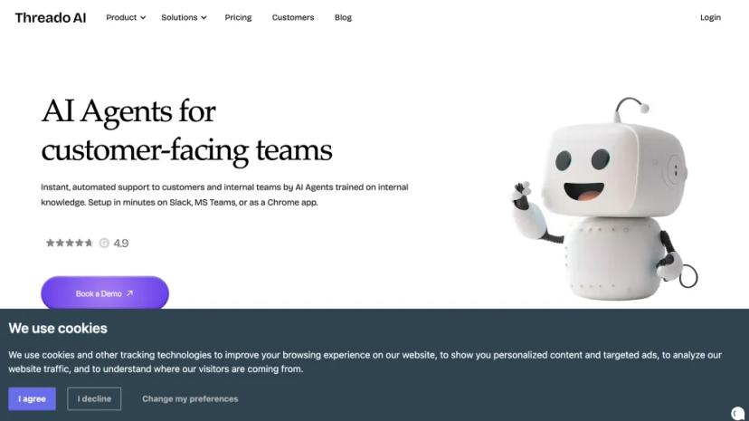 Screenshot of AI Agents for Customer-Facing Teams | Threado AI