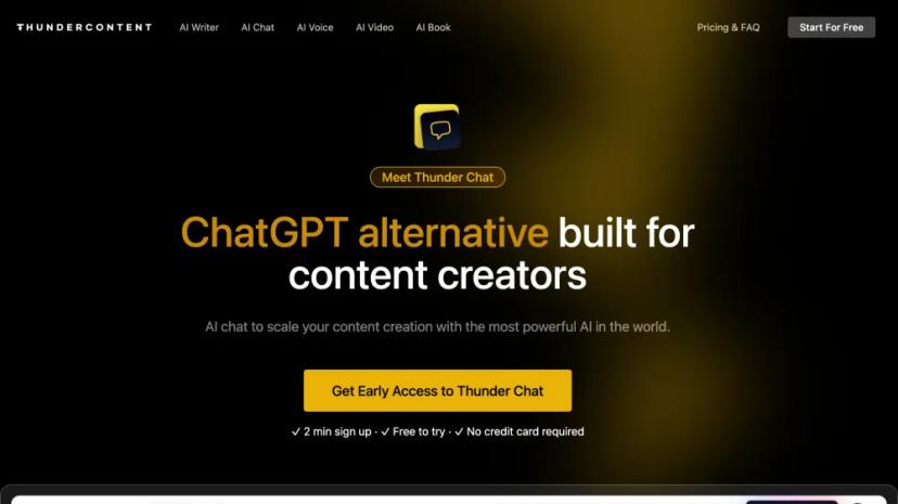 Screenshot of AI Chat for Content Creators