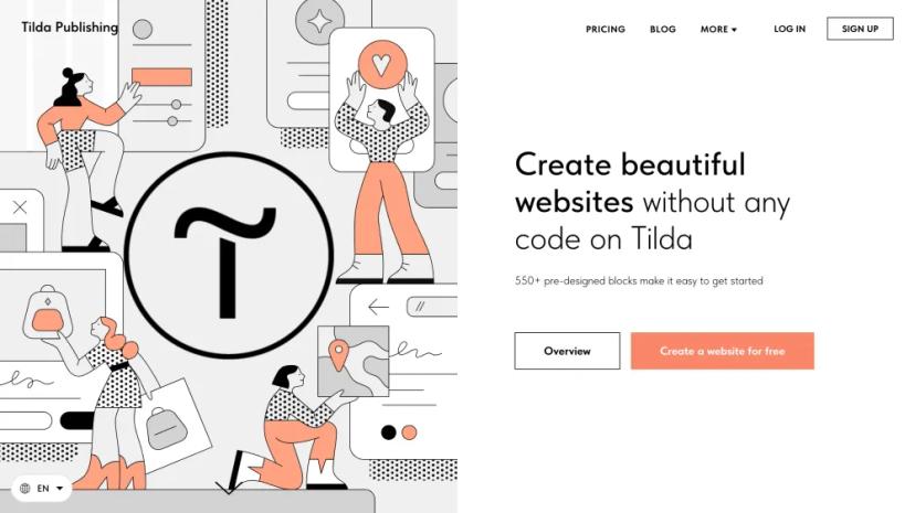 Screenshot of Tilda: Intuitive Website Builder With AI Assistance and Seamless Integrations