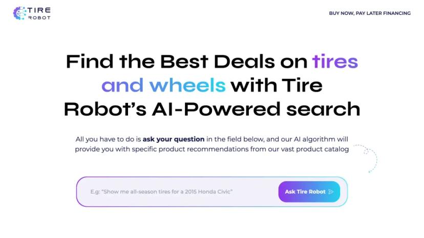 Screenshot of AI-Powered Tire and Wheel Search