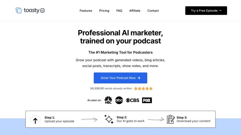 Screenshot of The #1 Marketing Tool for Podcasters