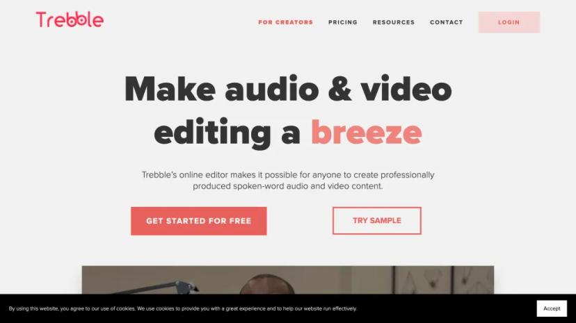 Screenshot of Online Audio & Video Editor for Spoken-Word Content