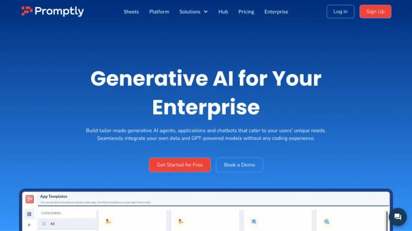 Screenshot of Generative AI Platform for Enterprise and Team Collaboration