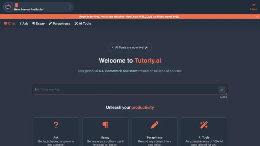 Screenshot of Get Instant AI-Powered Homework Help with Tutorly