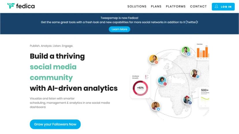 Screenshot of AI-Driven Social Media Management Platform