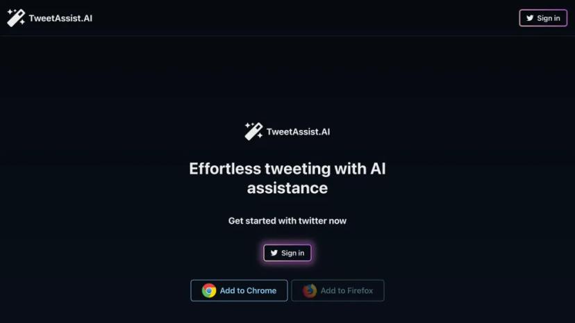 Screenshot of Effortless Tweeting with AI Assistance