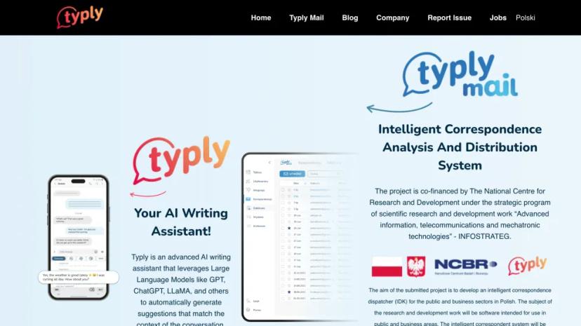 Screenshot of Typly: Your Advanced AI Writing Assistant