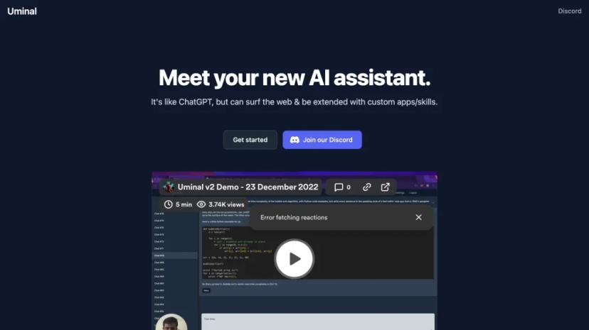 Screenshot of Your New AI Assistant for Web Surfing and Custom Apps/Skills