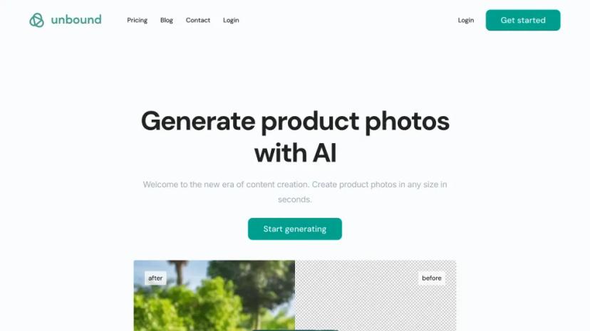 Screenshot of Generate Professional Product Photos and Graphics with AI