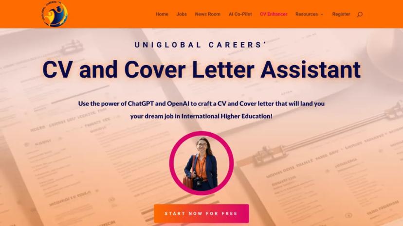 Screenshot of AI-Enhanced CV and Cover Letter Assistance for International Higher Education