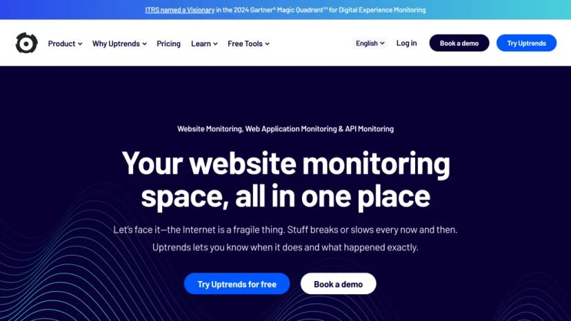 Screenshot of Uptrends: AI-Powered Website, Web Application, and API Monitoring