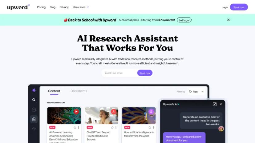 Screenshot of AI Research Assistant