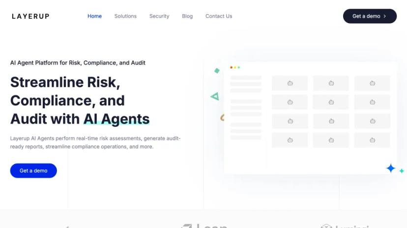 Screenshot of AI Agent Platform for Risk, Compliance, and Audit