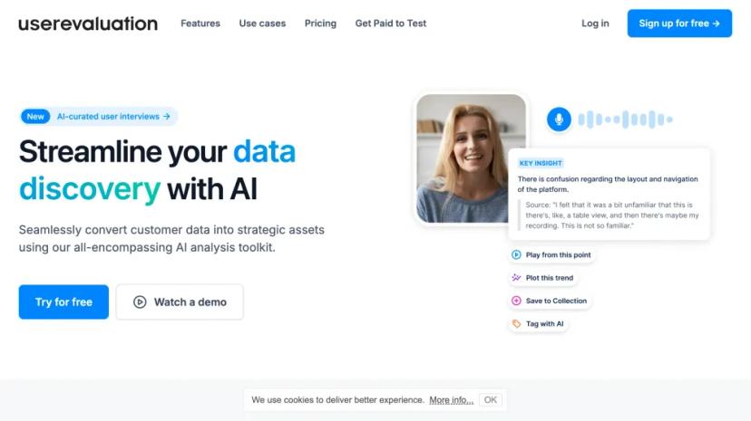 Screenshot of Uncover Actionable Customer Insights with AI-Powered Analysis