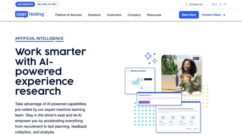 Screenshot of AI-Powered Experience Research Platform