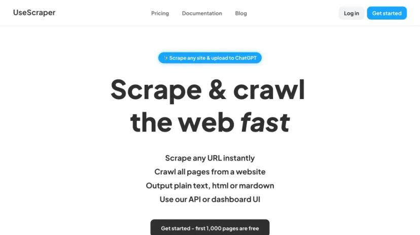 Screenshot of ScrapeFast: Fast and Robust Web Scraping & Crawling