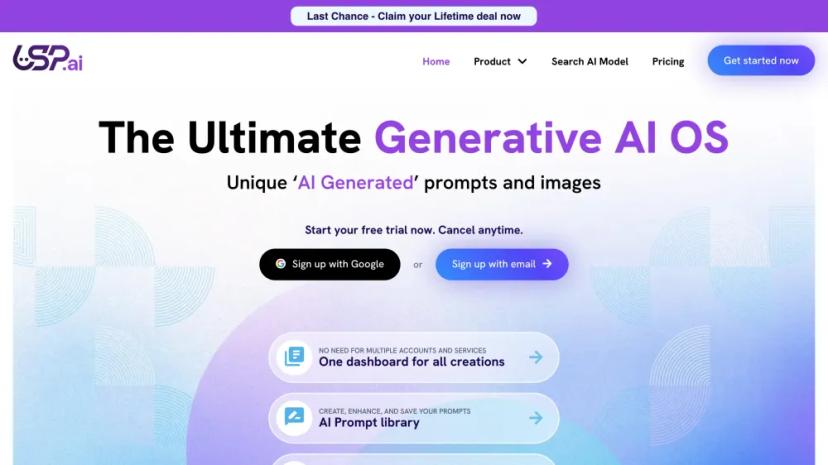 Screenshot of The Ultimate Generative AI OS