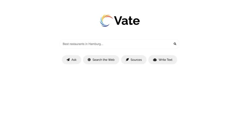 Screenshot of VATE - AI-powered Writing Assistance Platform