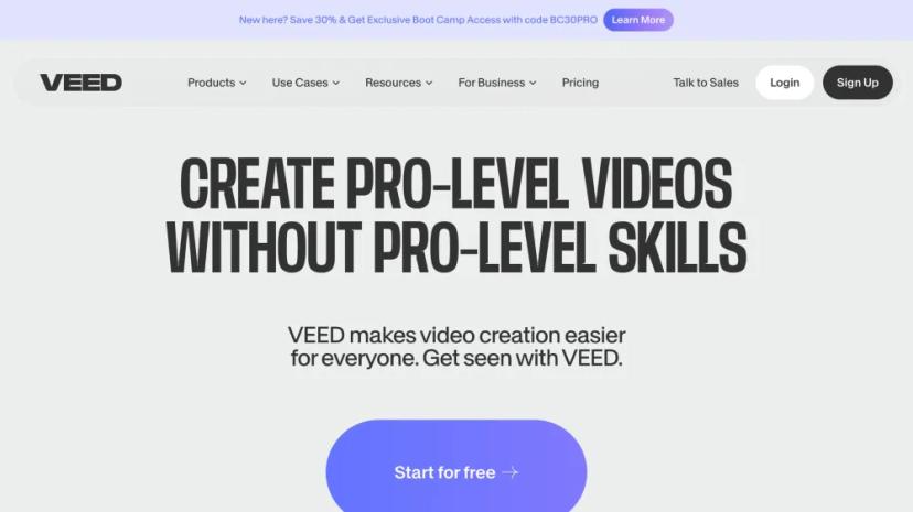 Screenshot of Create Pro-Level Videos with AI-Powered Tools