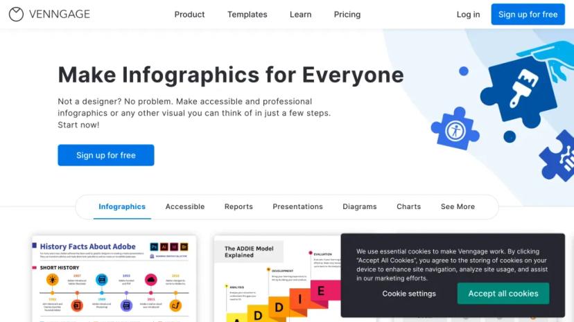 Screenshot of AI-Powered Infographic Maker and Design Tool