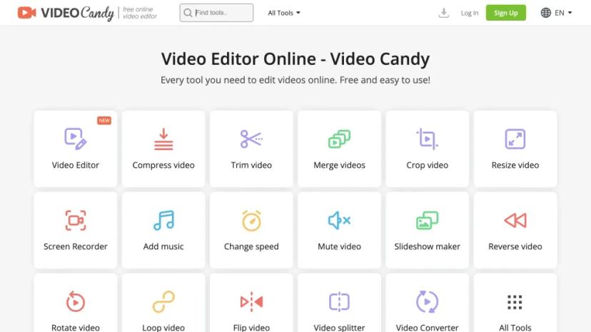 Screenshot of Online Video Editor - Video Candy