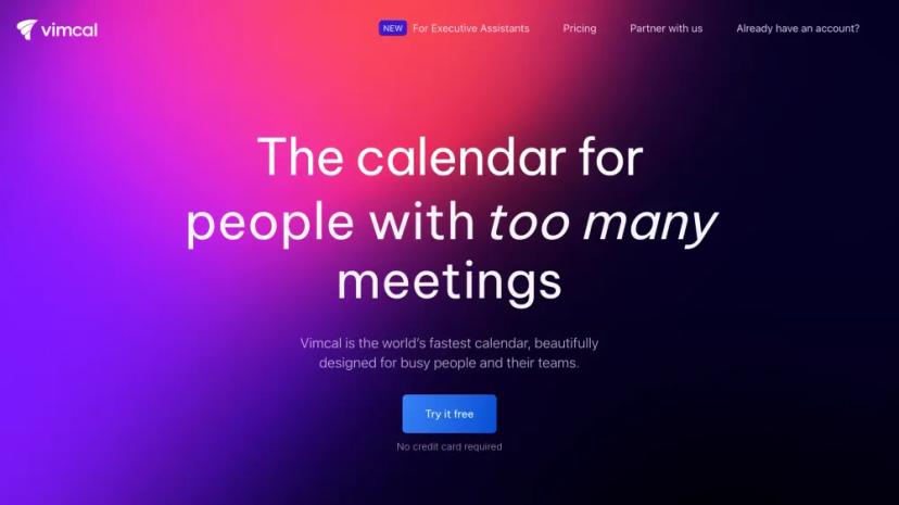 Screenshot of The World's Fastest AI-Powered Calendar for Busy Professionals