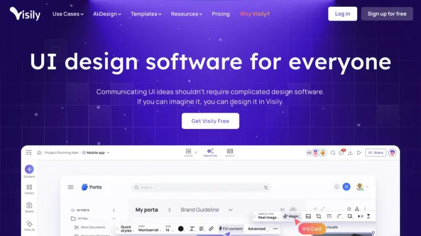 Screenshot of AI-Powered UI Design Software for Everyone