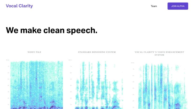 Screenshot of Clean Speech with AI-Powered Voice Enhancement