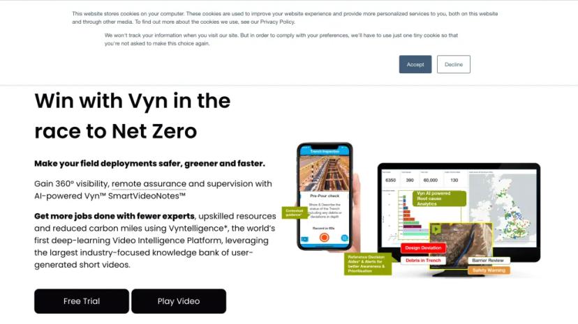 Screenshot of Vyn™ SmartVideoNotes™ - AI-Powered Video Intelligence Platform