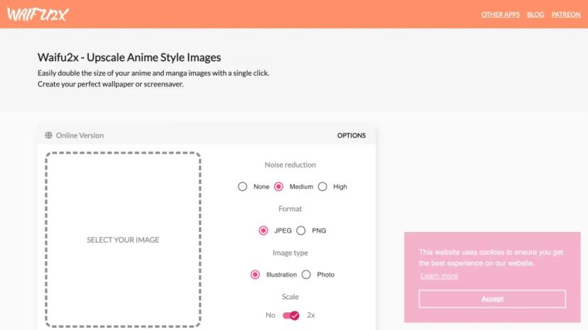 Screenshot of Waifu2x - Upscale Anime Style Images