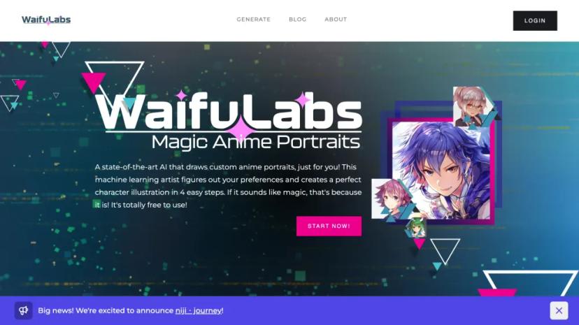 Screenshot of Waifu Labs