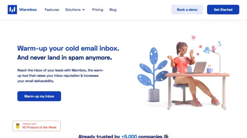 Screenshot of Increase Your Email Deliverability with Warmbox