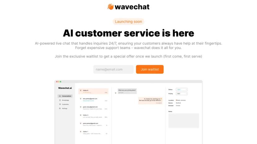 Screenshot of AI-Powered 24/7 Customer Service Chat Solution