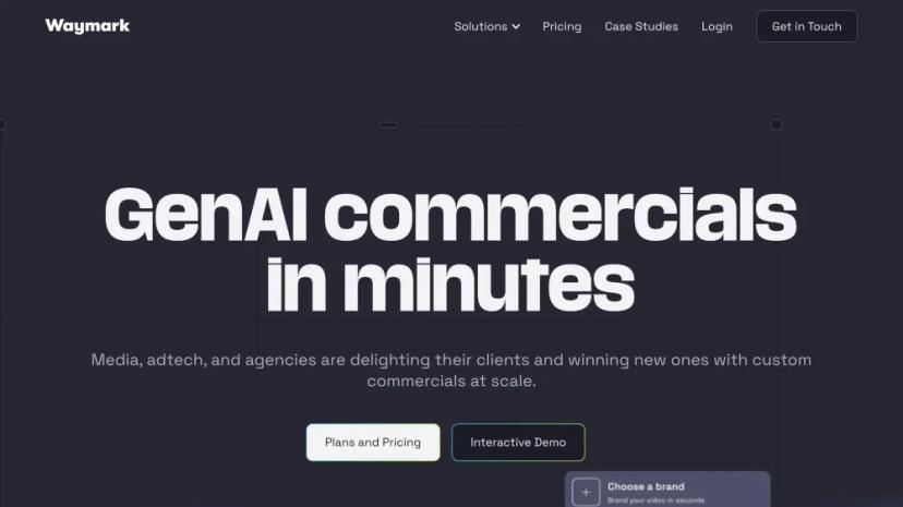 Screenshot of AI-Powered Video Commercial Generation for Media, AdTech, and Agencies