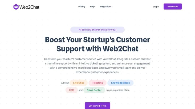 Screenshot of Empower Your Startup's Customer Support with Web2Chat