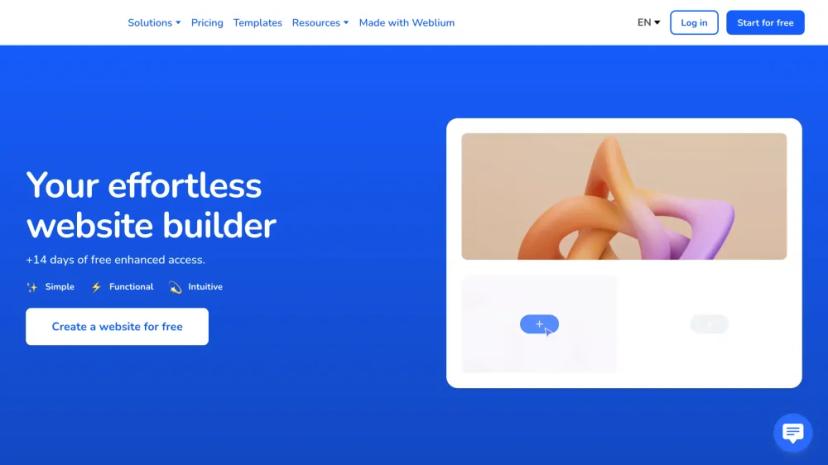 Screenshot of Weblium - Effortless AI Website Builder