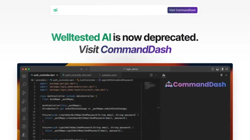 Screenshot of WELLTESTED AI - AI-Powered Saas Platform