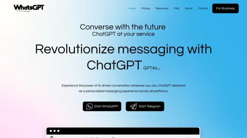 Screenshot of ChatGPT - AI Conversations Everywhere